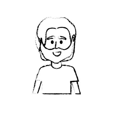 Şekil avatar erkek t-shirt tasarım vektör çizim simgesi