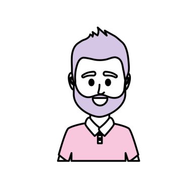 Avatar erkek t-shirt tasarım vektör çizim simgesi