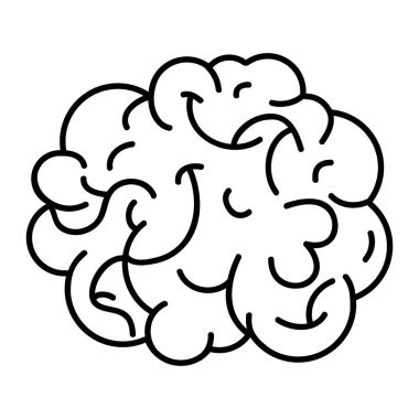 insan beyni anatomi için yaratıcı ve akıl vektör çizim çizgisi