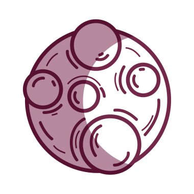 siluet gezegen astral yıldız, vektör çizim ile Bulutsular uzayda