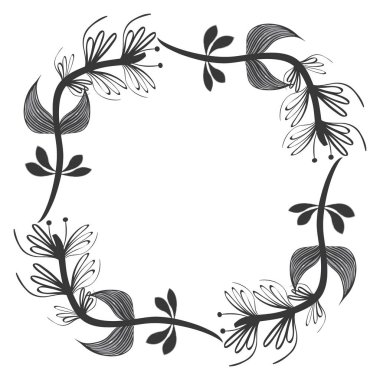 rustik kare dalları tasarım, görüntü illüstrasyon vektör bitki