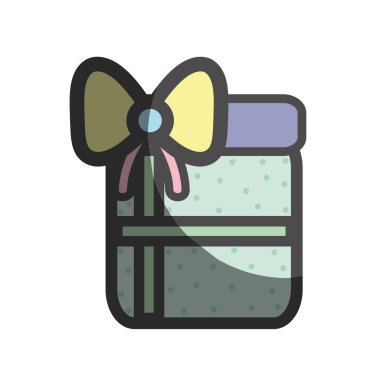 hediye partisi, vektör çizim kutlamak için şerit dekorasyon ile mevcut