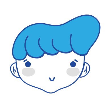 Avatar çocuk kafa saç modeli tasarımı ile illüstrasyon vektör