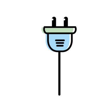 Elektrik kablo sanayi bağlantı vektör çizim