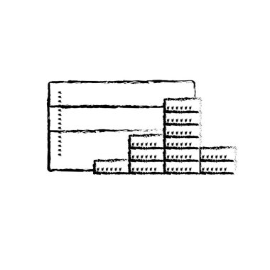 Şekil elektronik kredi kartı ile para para para vektör çizim