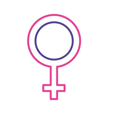 siluet femele cinsiyet sembolü için özel bir olay vektör çizim