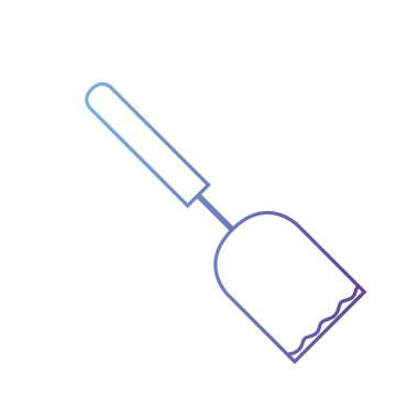 vektör çizim pişirmek için kullanılan satır spatula mutfak malzemesi