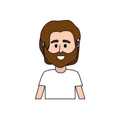 Avatar erkek t-shirt tasarım vektör çizim simgesi