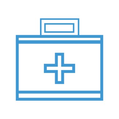 satır bavul tıbbi ilk yardım kiti vektör çizim ile