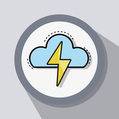 düz çizgi simgesini hava, vektör çizim