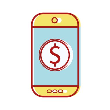 para app simge vektör çizim ile Smartphone teknoloji