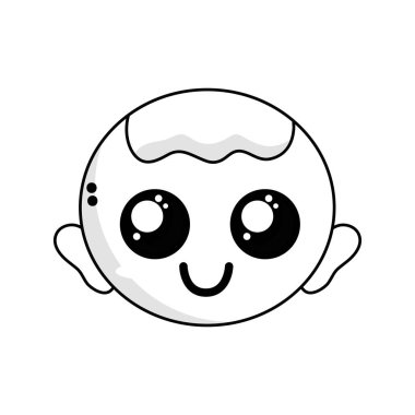 şirin bebek çocuk kafa saç modeli tasarım vektör çizim ile satır