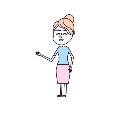 kadın saç tasarım ve şık giysileriyle vektör çizim ile