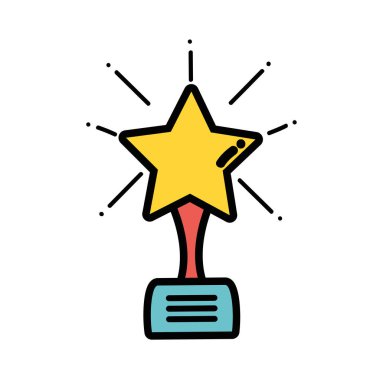 kısa film yıldız ödülü aracıyla, illüstrasyon vektör