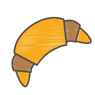 lezzetli kruvasan Ekmek Unlu Gıda vektör çizim