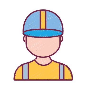 profesyonel adam işçi kap ve giysi vektör çizim ile