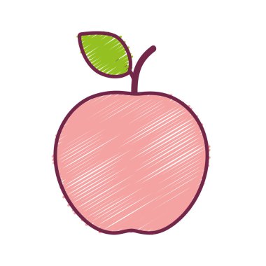 lezzetli taze elma meyve beslenme vektör çizim