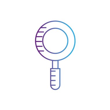 çizgi magniifying cam nesne ve okul araç vektör çizim