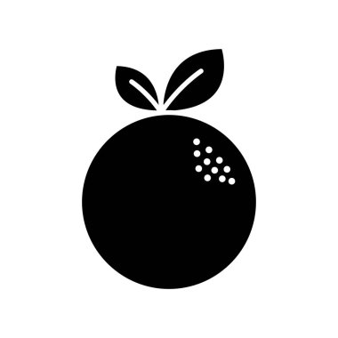 siyah kontur lezzetli turuncu meyve kutsal kişilerin resmi, vektör çizim