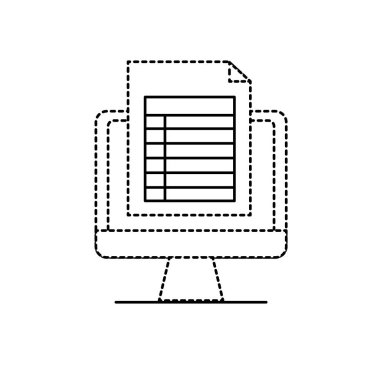 noktalı şekil bilgisayar belge bilgileri ve iş stratejisi vektör çizim