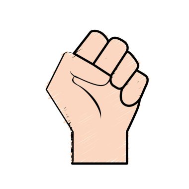 El bütün parmaklar tasarım vektör çizim ile sıkı