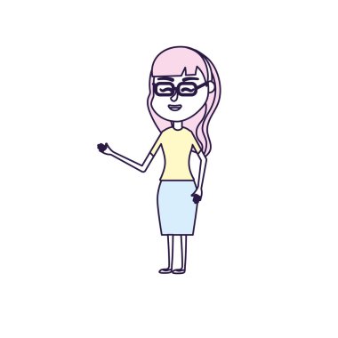 kadın saç tasarım ve şık giysileriyle vektör çizim ile