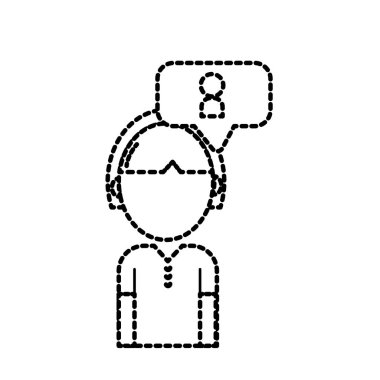 noktalı şekli sosyal kadın sohbet kabarcık simge vektör çizim ile