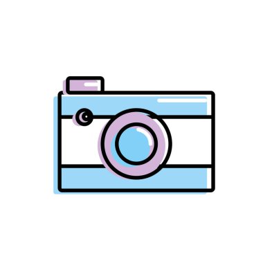 dijital kamera teknolojisi fotoğraf simge vektör tasarlamak için