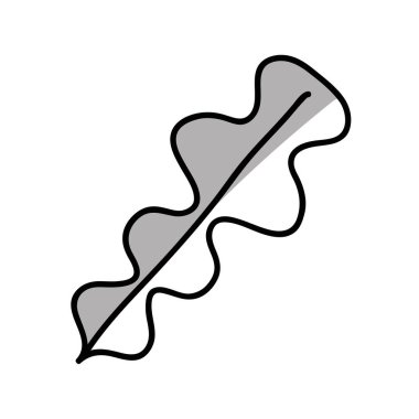 satır güzel organik leaf bitki, vektör çizim tasarım