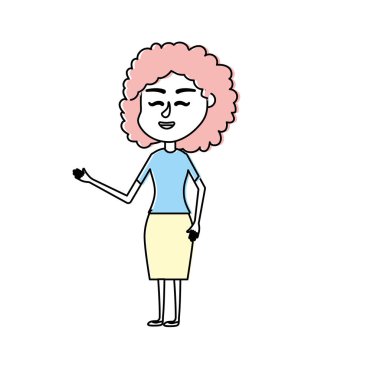 kadın saç tasarım ve şık giysileriyle vektör çizim ile