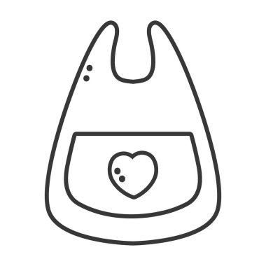 vektör çizim yemek için kullanılan satır bib bebek araç