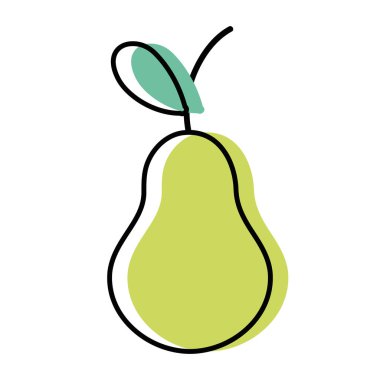 lezzetli armut meyve protein beslenme vektör çizim ile