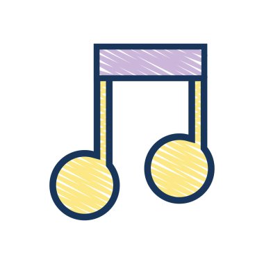 müzik işareti Not ritim sesi vektör çizim için