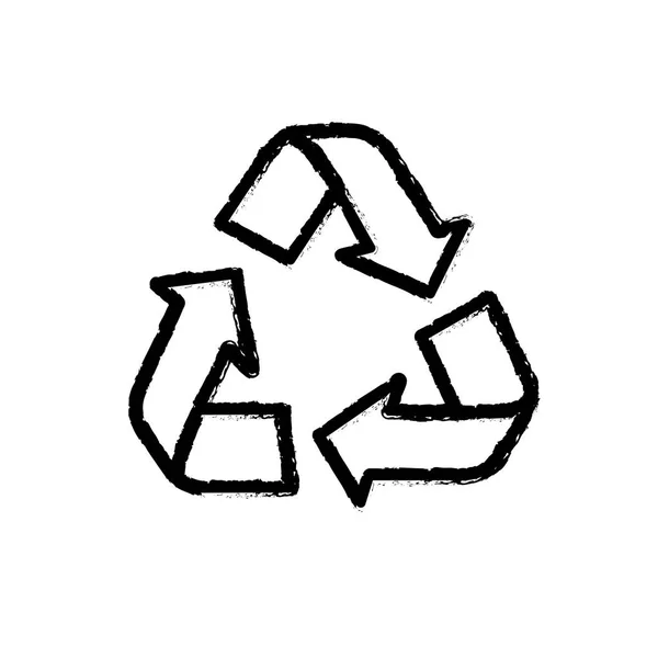 Figura Símbolo Ambiente Bonito Para Reciclar Reduzir Reutilizar Ilustração Vetorial — Vetor de Stock