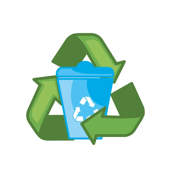 Met Milieu Zorg Symbool Rond Vectorillustratie Kunt Recyclen — Stockvector