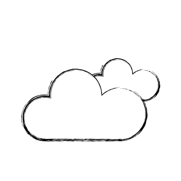 Figure Nuages Naural Icône Météo Illustration Vectorielle — Image vectorielle