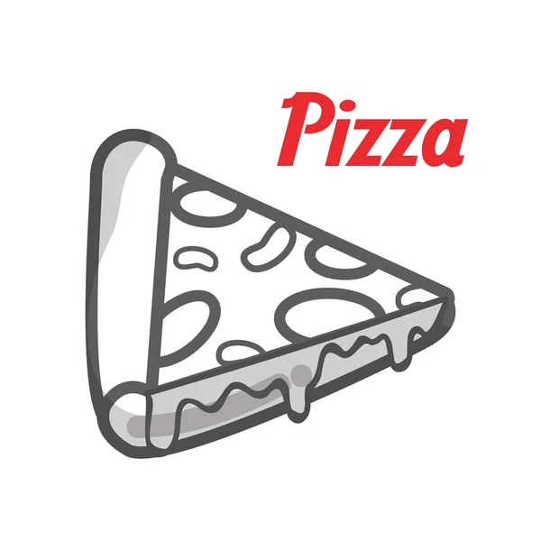 Délicieuse Icône Restauration Rapide Pizza Illustration Vectorielle — Image vectorielle