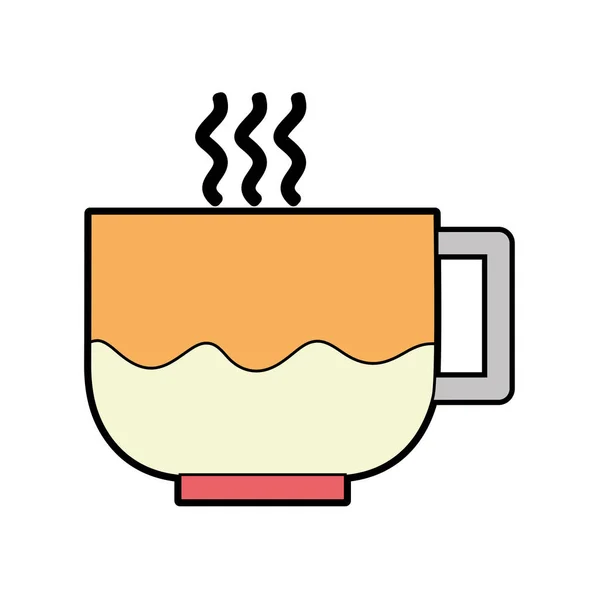 Tasty Espresso Coffe Cup Vector Illustration Icon — Stock Vector