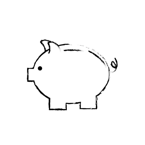 Abbildung Schönes Schwein Design Geld Sparen Vektor Illustration — Stockvektor