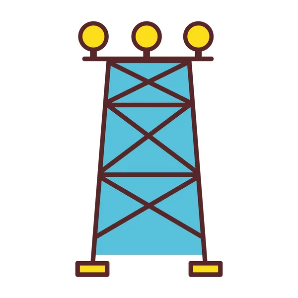 Tecnologia Energia Toalha Ilustração Vetor Elétrico Industrial — Vetor de Stock