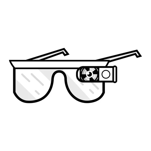 Gafas Graduadas Para Entretenimiento Juegos Virtuales Ilustración Vectorial — Archivo Imágenes Vectoriales