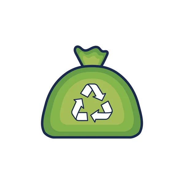 Recycle Tas Aan Milieu Zorg Vectorillustratie — Stockvector
