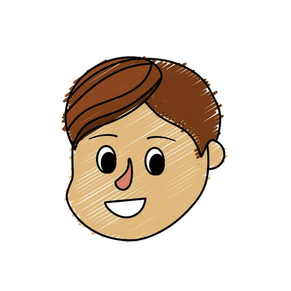 Avatar çocuk kafa saç modeli tasarımı ile illüstrasyon vektör
