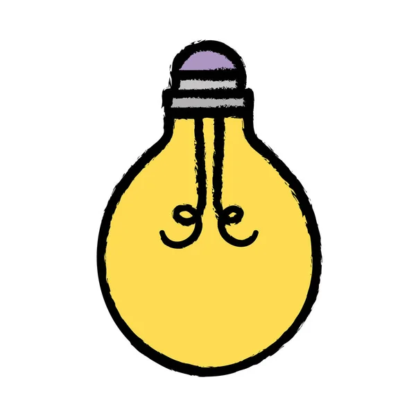 Light Bulb Energy Object Icon Vector Illustration — Stock Vector