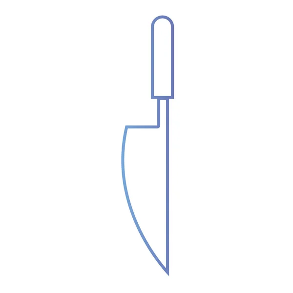 Línea Cuchillo Utensilio Cocina Que Utiliza Para Cocinar Ilustración Vector — Vector de stock