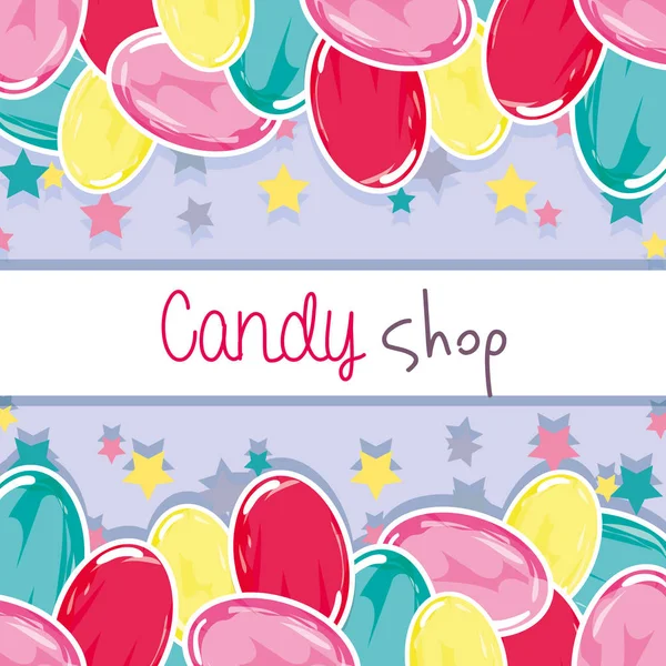 Delicious Sweet Candy Background Design Vector Illustration — Stock Vector