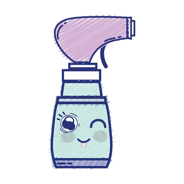 Kawaii Lindo Divertido Spray Botella Vector Ilustración — Archivo Imágenes Vectoriales