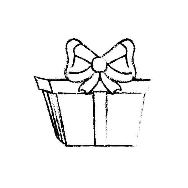 Figure Cadeau Cadeau Avec Ruban Arc Décoration Design Vectoriel Illustration — Image vectorielle