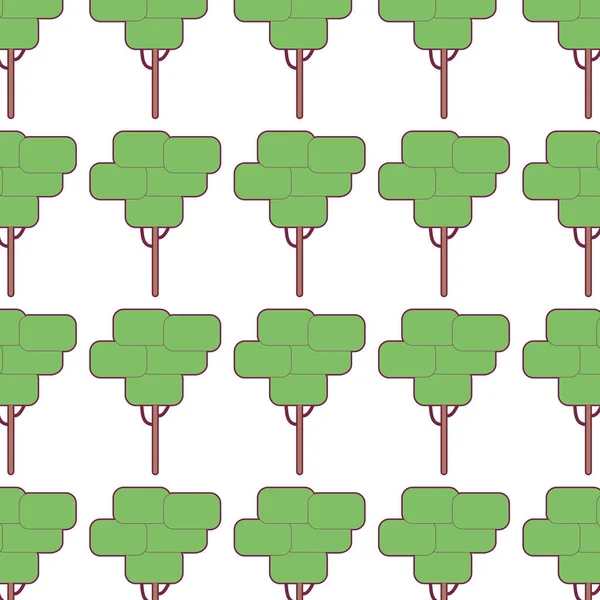 Baumökologie Zur Erhaltung Und Pflege Der Umwelt Hintergrund Vektorillustration — Stockvektor