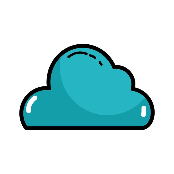 Nice Cloud Weather Sky Design Vector Illustration — Stock Vector
